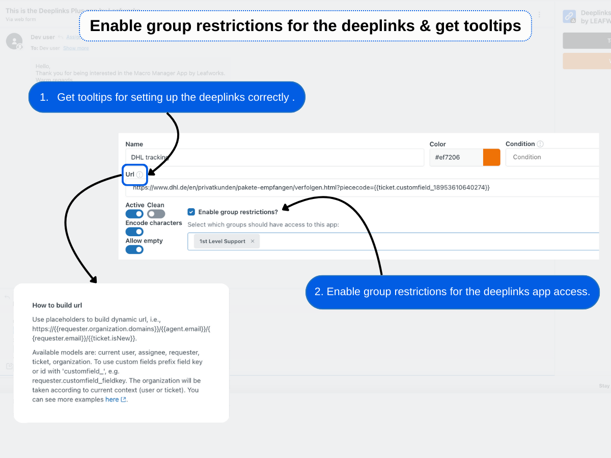 Deeplinks Plus for Zendesk by Leafworks