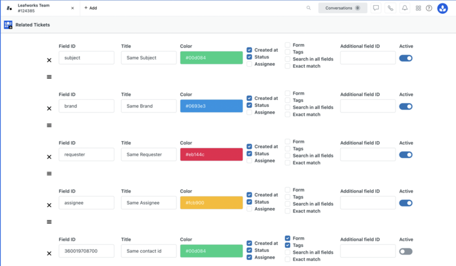 Related Tickets for Zendesk by Leafworks
